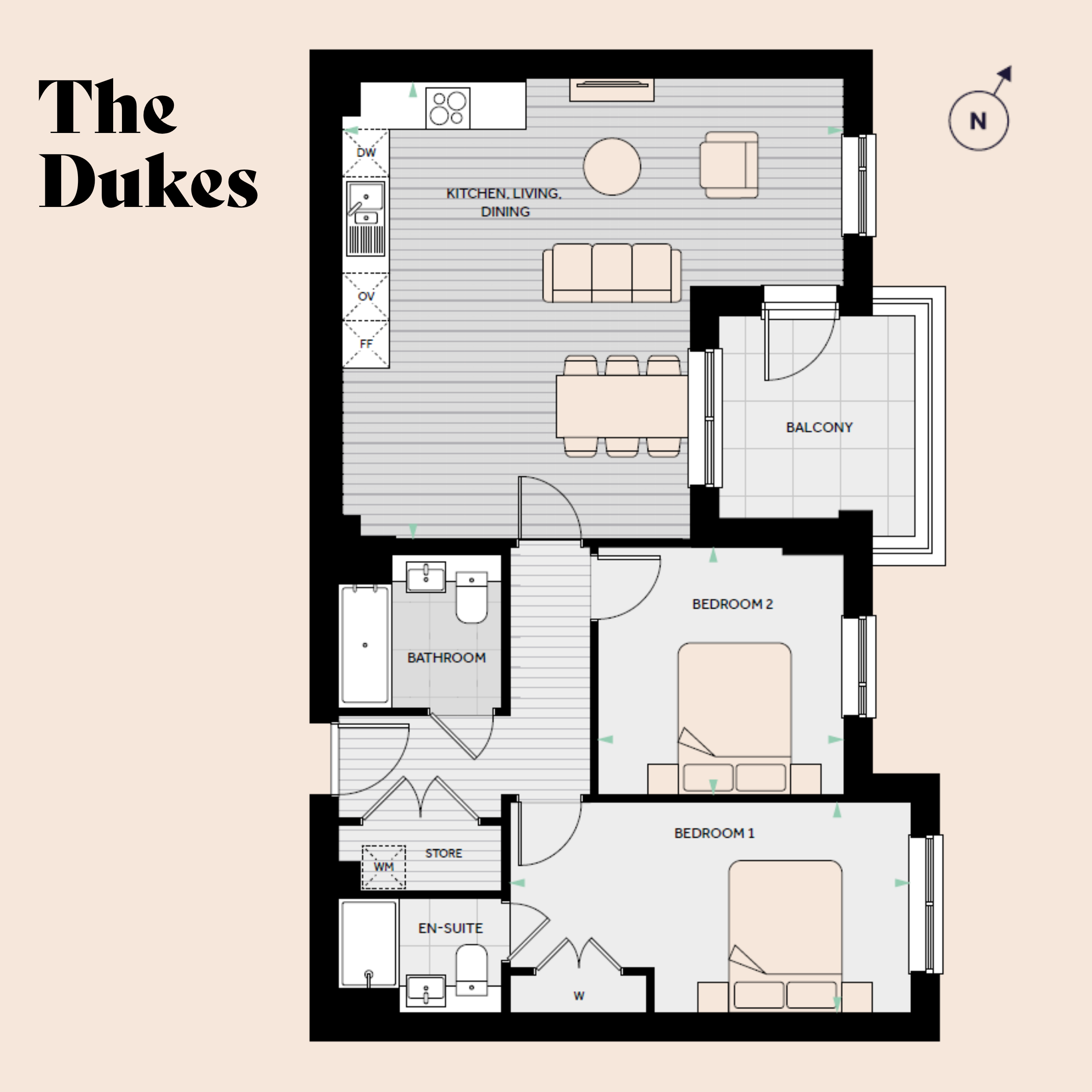 Floorplan for The Dukes at The Hue, Fourth